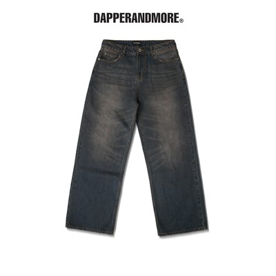 Quần Jeans Ống Rộng DAPPERANDMORE "WIDE-LEG BLUE WASHED DENIM PANTS" - Xanh Đậm