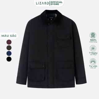 Áo khoác jacket nam lizard phối cổ nhung - 1fw23j149