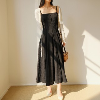 Outlet | THE19CLUB - Váy dây dáng dài đuôi cá có dây điều chỉnh chất liệu cotton co giãn hai màu sắc - AYUMI DRESS