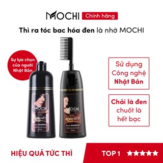 Dầu gội phủ bạc Mochi Dầu gội đen tóc thảo dược nhuộm tóc ngay tại nhà