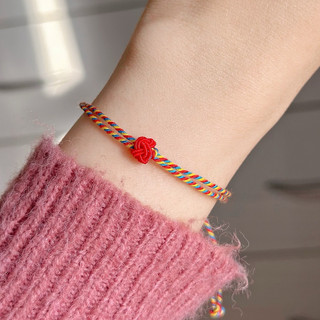 Vòng tay chỉ ngũ sắc mix nút thắt đồng tâm, vòng tay handmde xinh xắn - Sweet Dream Handmade