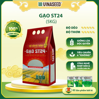 Gạo ST24 Top 3 Gạo Ngon Nhất Thế Giới Năm 2017 Vinaseed 5kg