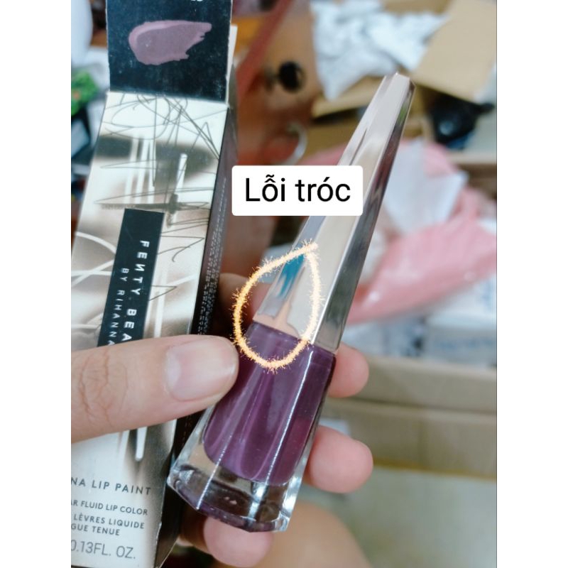 LỖI TRẦY NẮP  SALE-OFF SON KEM FENTY MÀU UNDEFEATED TÍM MỘNG MỊ