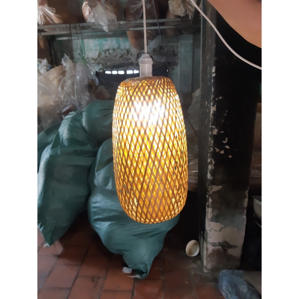 Đèn lồng mây tre đan 2 lớp