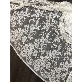 Ren Cao cấp RMM161020NEW khổ 1,3m may váy đầm, Ren may váy cưới, ren may áo dài cô dâu, Ren thời trang