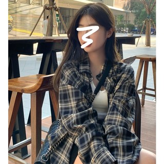 Áo sơ mi nữ khoác ngoài kẻ sọc caro tay dài form rộng hàn quốc sơ mi nữ khoác ngoài form rộng dài tay