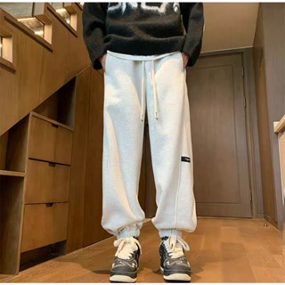 Quần Ống Rộng Dáng Suông Vải Nỉ Bông DENMS CLASSICSọc Kẻ Unisex - Quần Jogger Thể Thao Nam Nữ Phong Cách Ullzang NB2