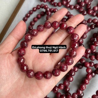 Vòng tay Ruby nam phi cắt giác - cam kết đá thật