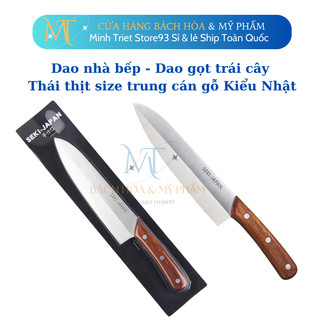 Dao nhà bếp, Dao gọt trái cây, thái thịt size trung cán gỗ Kiểu Nhật