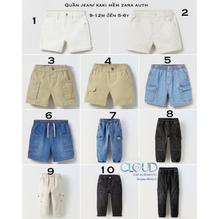 Quần jean/ kaki form nhỏ Zara Auth Spain/China size 9-12m đến 5-6y