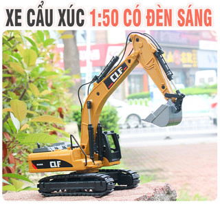 Xe cẩu xúc bằng hợp kim và nhựa đồ chơi trẻ em mô hình tỉ lệ 1:40