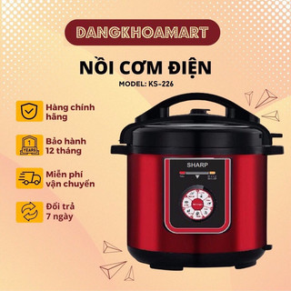 Tặng miếng silicon có hoặc ko tuỳ đợt ) Nồi cơm điện áp suất điện đa năng Sharp KS-226 6 Lít