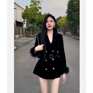 Vest nhung tk kèm belt chuẩn xịn kèm quần