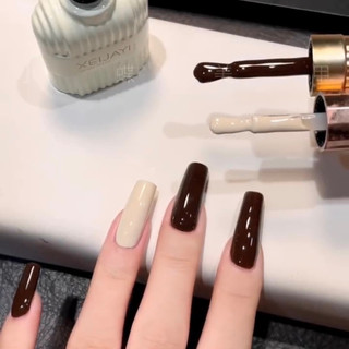 Combo 2 chai sơn gel trắng sữa + nâu đen