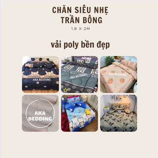 Chăn siêu nhẹ mùa đông cực ấm trần bông kỹ lưỡng đắp trực tiếp không cần lồng vỏ giặt máy thoải mái
