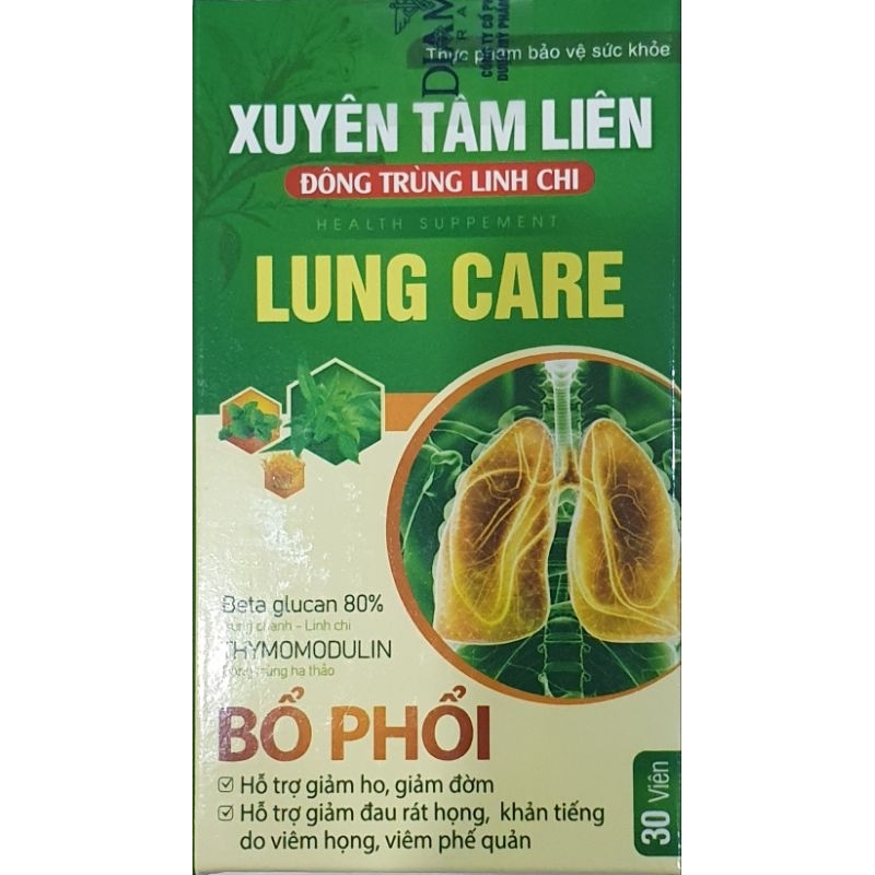 BỔ PHỔI XUYÊN TÂM LIÊN LUNG CARE ( Hộp 30 viên)