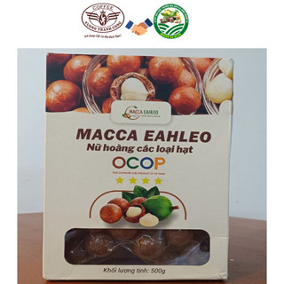Hạt Macca sấy nứt nguyên vỏ, hộp 500g, Macca Ea H'leo