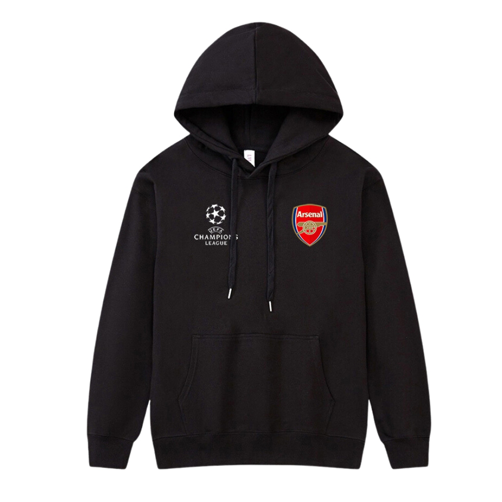 Áo hoodie Arsenal in logo vải nỉ bông form rộng - Áo khoác nỉ có mũ dáng rộng unisex