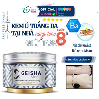 Kem body ủ trắng da geisha 3mb chuẩn spa - dưỡng trắng nâng tone body - ủ trắng body dưỡng trắng căng mịn 250g
