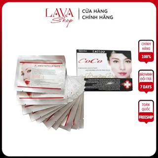 Miếng ủ môi Anesthetic ( ủ Coco) phun xăm của Singapore (10 miếng) |dcpxhoanganh