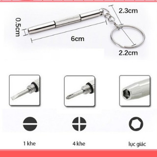 Tua vít sửa mắt kính mini đa năng, tiện lợi dùng cho mắt kính, đồng hồ kèm móc khóa - TV01