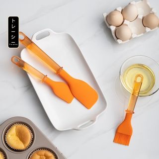 Cây vét bột spatula silicon chịu nhiệt FEEKA sang trọng, phới dẹt silicon trộn bột có móc treo cán nhựa cao cấp