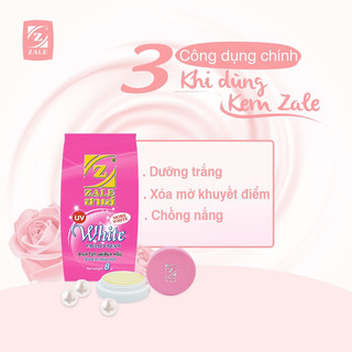 01 hộp kem dưỡng trắng da zale hồng 8g - zale white Facial cream