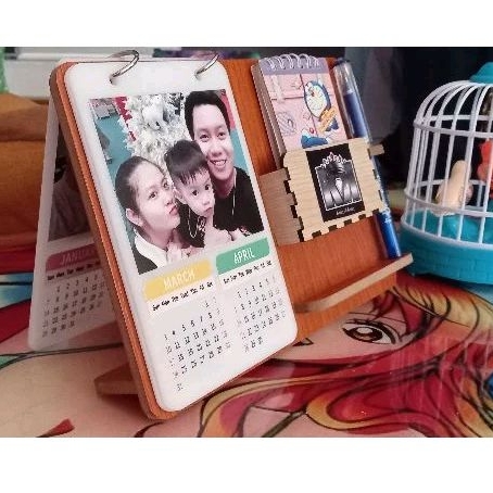 Lịch gỗ để bàn in hình theo yêu cầu 2025,lịch để bàn,quà tặng tết,quà biếu dịp tết,dịp đầu năm,lịch 