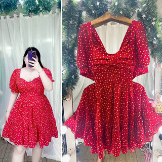 [Bigsize 60-85kg] Đầm lụa xếp ly ngực