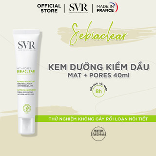 Kem dưỡng da giảm mụn, kiềm dầu, mờ thâm SVR SEBIACLEAR MAT+PORES 40ml