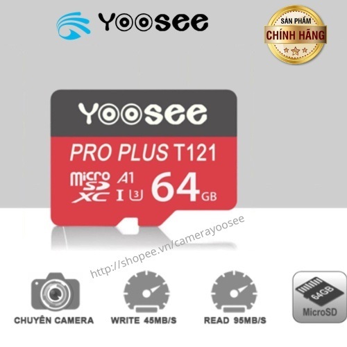 (Tặng bọc căn cước) Thẻ Nhớ 64GB Yoosee chuyên dụng cho Camera, điện thoại, Máy ảnh...