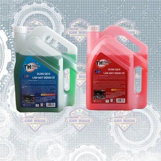 Nước làm mát động cơ xe máy, ô tô TH CLEAN 4 Lít, dung dịch làm mát máy ô tô chuyên dụng TH