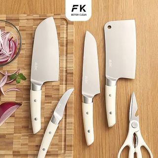 Bộ dao nhà bếp cao cấp kèm ống đựng xinh xắn, bộ dao 7 món công nghệ chống gỉ BO