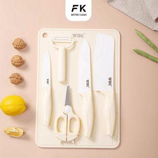 Bộ dao kháng khuẩn bảo vệ bé yêu, bộ dao thớt kháng khuẩn cao cấp kèm giá đỡ