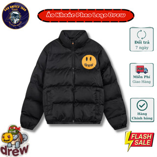Áo Khoác Mùa Đông Logo Drew 💙 Dày Dặn Mùa Đông, Ấm Áp, Thời Trang Trẻ Trung
