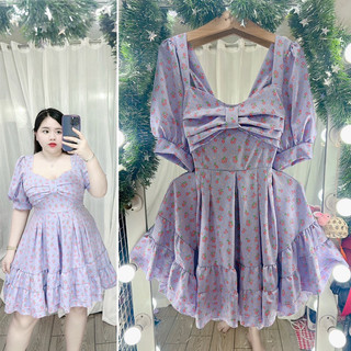 [Bigsize 60-85kg] Đầm lụa xếp ly ngực