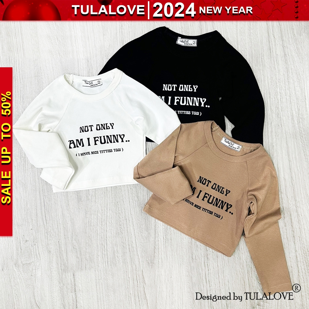 Áo Croptop Dài Tay Hình In Cho Bé Gái Cực Sành Điệu TULALOVE