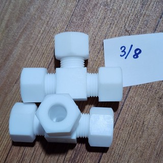 Nối chữ T teflon PTFE chịu nhiệt độ cao kháng acid kiềm dung môi hóa chất