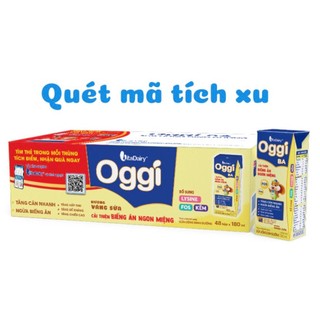 Thùng 48 hộp sữa bột pha sẵn oggi váng sữa 110ml.