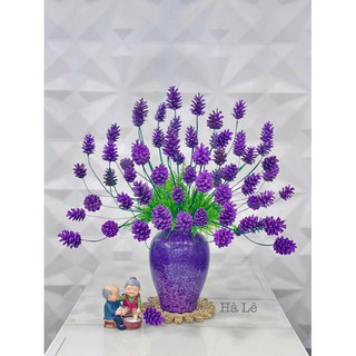 Quả thông khô có cành dùng trang trí decor phòng