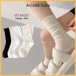 Tất cổ cao chất liệu cotton thoáng khí, phong cách basic dễ phối đồ - An1688 Store