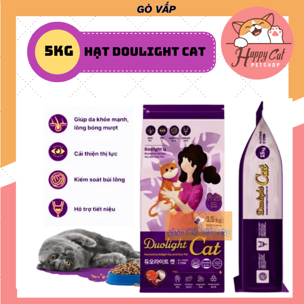 [5KG] Hạt Doulight Cat Thức Ăn Hạt Dinh Dưỡng Cho Mèo - Happy Cat