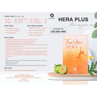 (Chính hãng 1000%) giảm cân hera plus hộp 30 viên
