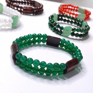 Vòng tay đôi mix bản thẻ size 6mm