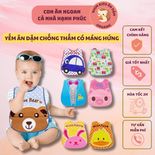Yếm nhựa ăn dặm có máng