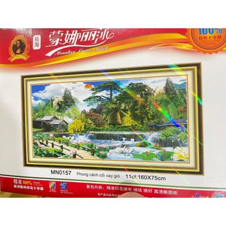 Tranh thêu chữ thập phong cảnh non Nước hữu tình mn0157 160*75cm