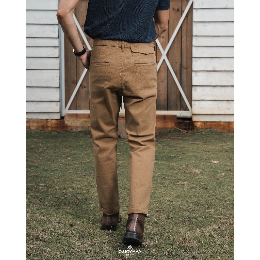 Quần Kaki Elegant ống suông cổ điển - DUSTYMAN