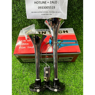 Kèn hơi còi hơi 2 loa horn tech 12v 24v ô tô xe tải bh 6tháng