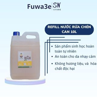 Refill nước rửa chén thiên nhiên 10L Fuwa3e organic Enzyme sinh học từ dứa và bồ hòn an toàn cho bé bảo vệ da tay