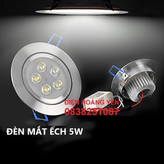 Đèn led âm trần mắt ếch 5w khoét lỗ 90mm